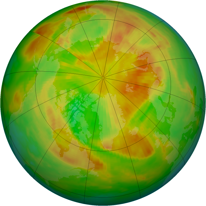 Arctic ozone map for 27 May 1985
